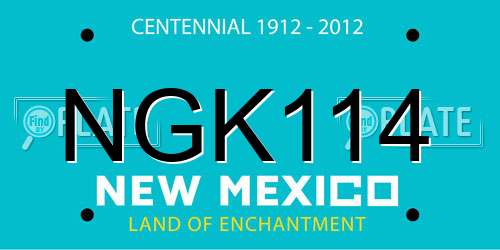 NGK114 New Mexico License Plate