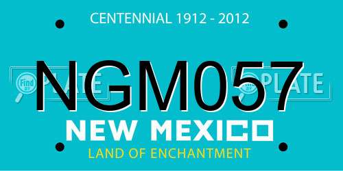 NGM057 New Mexico License Plate