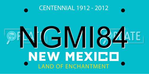 NGMI84 New Mexico License Plate