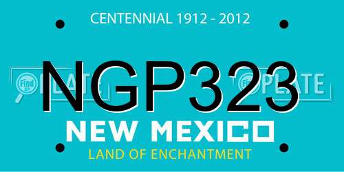 NGP323 New Mexico License Plate