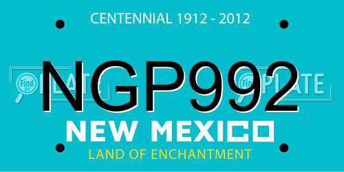 NGP992 New Mexico License Plate