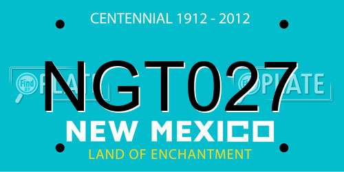 NGT027 New Mexico License Plate