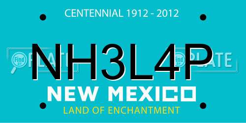 NH3L4P New Mexico License Plate