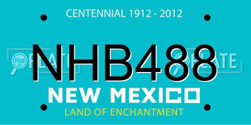 NHB488 New Mexico License Plate