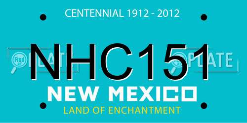 NHC151 New Mexico License Plate
