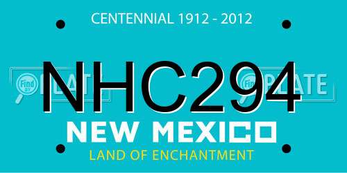 NHC294 New Mexico License Plate