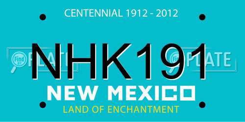 NHK191 New Mexico License Plate