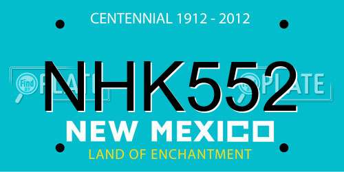 NHK552 New Mexico License Plate