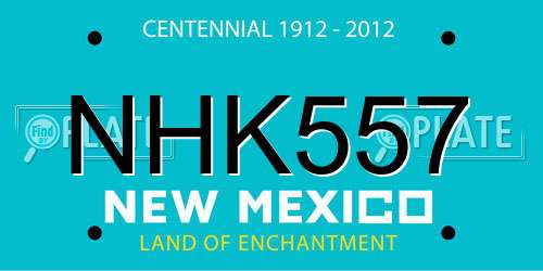 NHK557 New Mexico License Plate