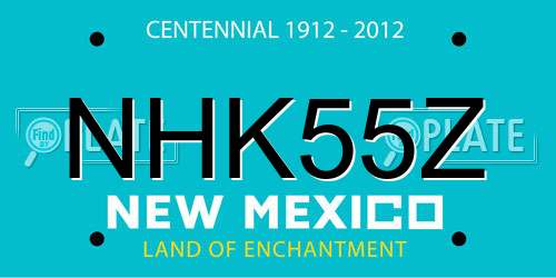 NHK55Z New Mexico License Plate
