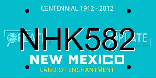 NHK582 New Mexico License Plate