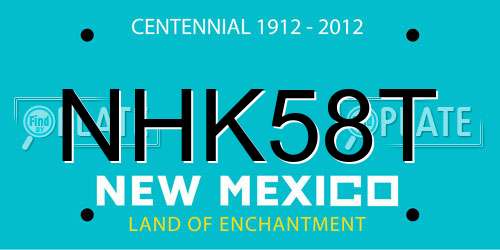NHK58T New Mexico License Plate