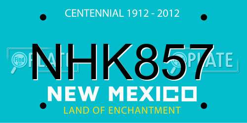 NHK857 New Mexico License Plate