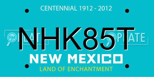 NHK85T New Mexico License Plate