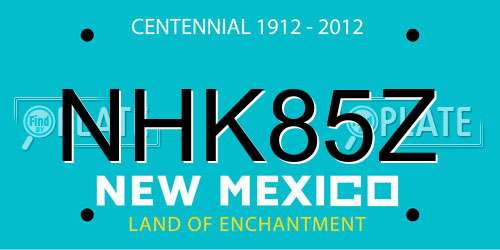 NHK85Z New Mexico License Plate
