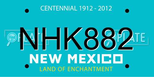 NHK882 New Mexico License Plate