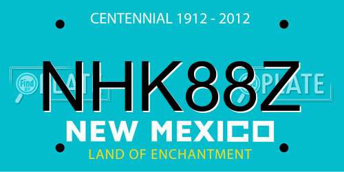 NHK88Z New Mexico License Plate