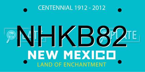 NHKB82 New Mexico License Plate