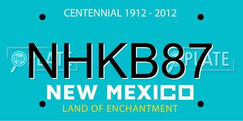 NHKB87 New Mexico License Plate
