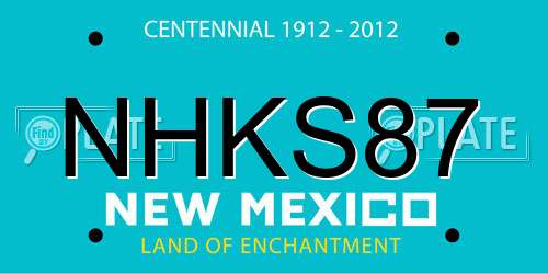 NHKS87 New Mexico License Plate