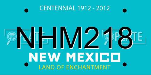 NHM218 New Mexico License Plate