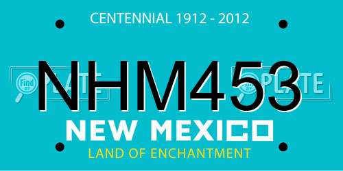 NHM453 New Mexico License Plate