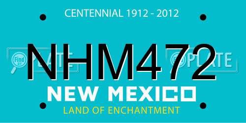 NHM472 New Mexico License Plate