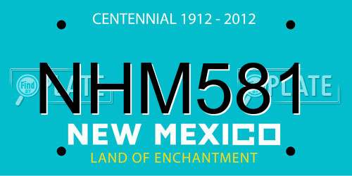 NHM581 New Mexico License Plate