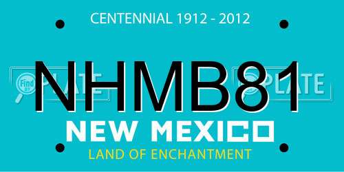 NHMB81 New Mexico License Plate