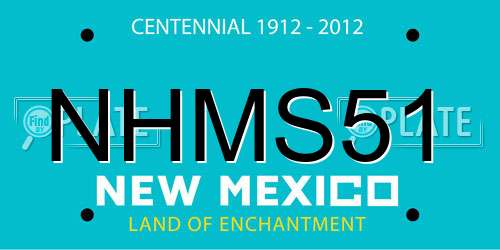 NHMS51 New Mexico License Plate