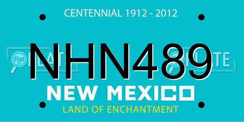 NHN489 New Mexico License Plate