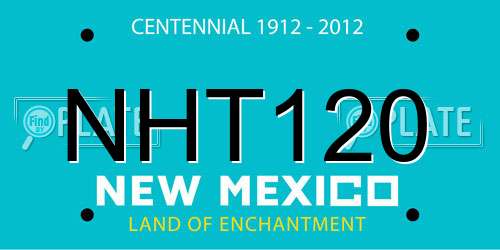 NHT120 New Mexico License Plate
