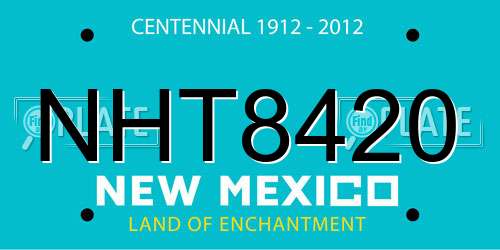 NHT8420 New Mexico License Plate