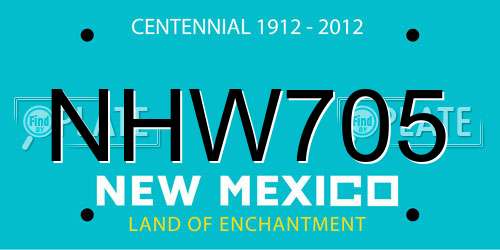 NHW705 New Mexico License Plate