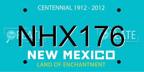 NHX176 New Mexico License Plate