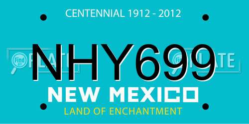 NHY699 New Mexico License Plate