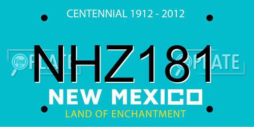 NHZ181 New Mexico License Plate