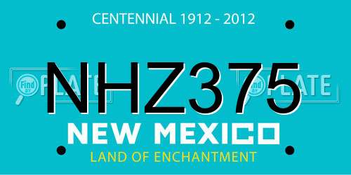 NHZ375 New Mexico License Plate