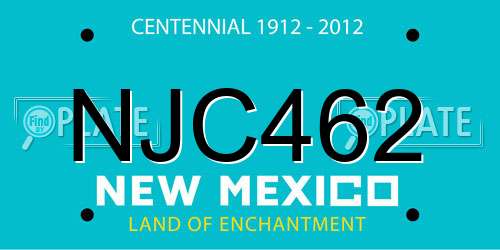 NJC462 New Mexico License Plate