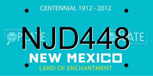 NJD448 New Mexico License Plate