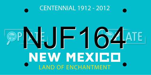 NJF164 New Mexico License Plate