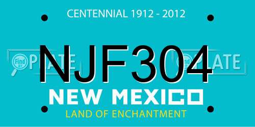 NJF304 New Mexico License Plate