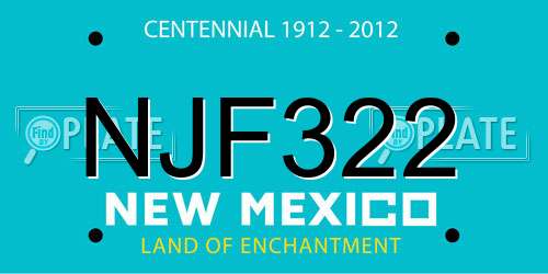 NJF322 New Mexico License Plate