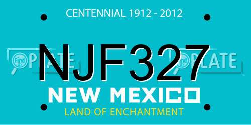 NJF327 New Mexico License Plate