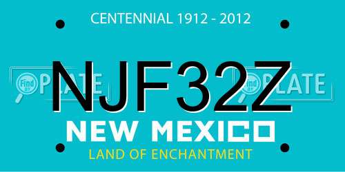 NJF32Z New Mexico License Plate