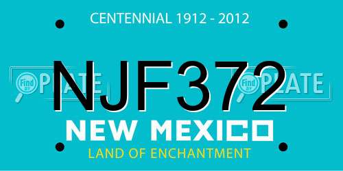 NJF372 New Mexico License Plate