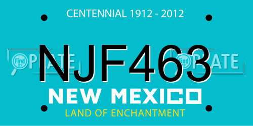 NJF463 New Mexico License Plate