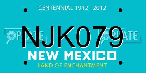NJK079 New Mexico License Plate