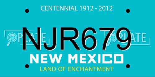 NJR679 New Mexico License Plate