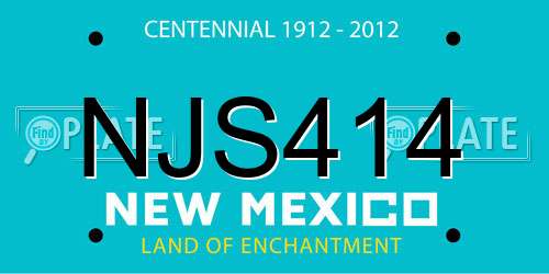 NJS414 New Mexico License Plate